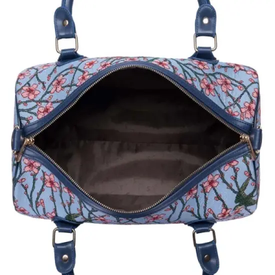 Signare USA Almond Blossom And Swallow Blue Travel Bag image {10}
