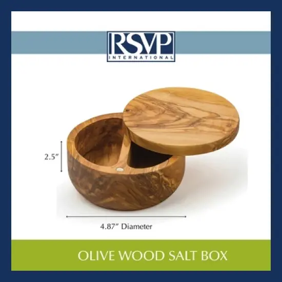 Rsvp Olive Wood Salt Box image {9}