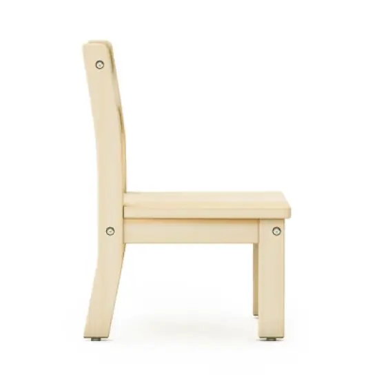 Guidecraft EdQ Hardwood Kids Chair Set of 2- Natural: Wooden Chair for Toddlers Ages 1-2 | Kids Furniture for Playroom, Preschool, Daycare Seating image {7}