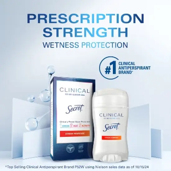 Secret Clinical Strength Clear Gel Antiperspirant & Deodorant for Women - Stress Response - 1.6oz image {1}