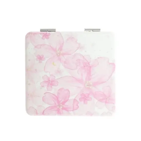 Unique Bargains Square Shape Handheld Mirror for Travel Pink 1 Pc image {5}