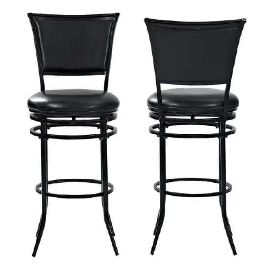 Rachel Swivel Barstool Black with Cushion - Crosley image {9}