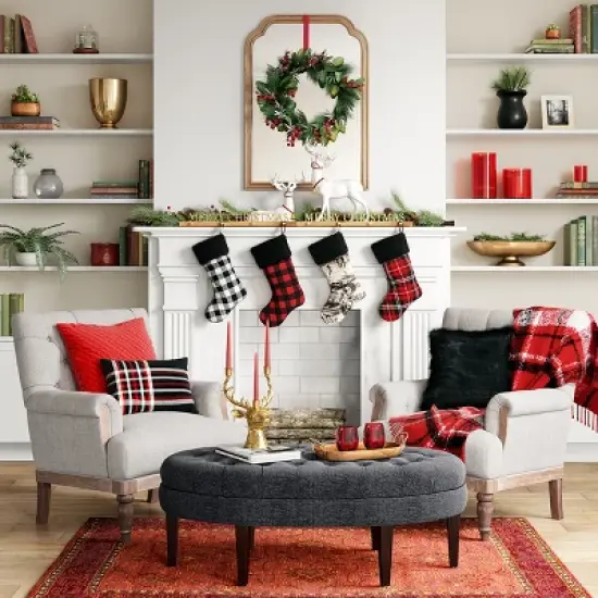 Buffalo Plaid Stool Blue - Threshold&trade; image {3}
