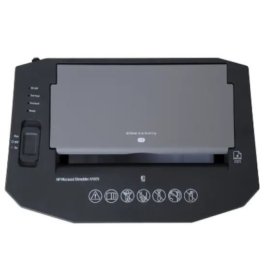 HP Inc. AF809 80-Sheet Microcut Auto-Feed Shredder in White image {3}