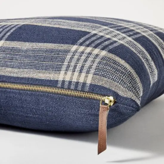 Woven Plaid Square Throw Pillow with Zipper Pull - Threshold&trade; designed with Studio McGee image {3}