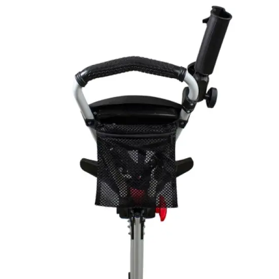 Northlight 48" White and Black Easy Folding 3 Wheel Golf Bag Push Cart image {5}