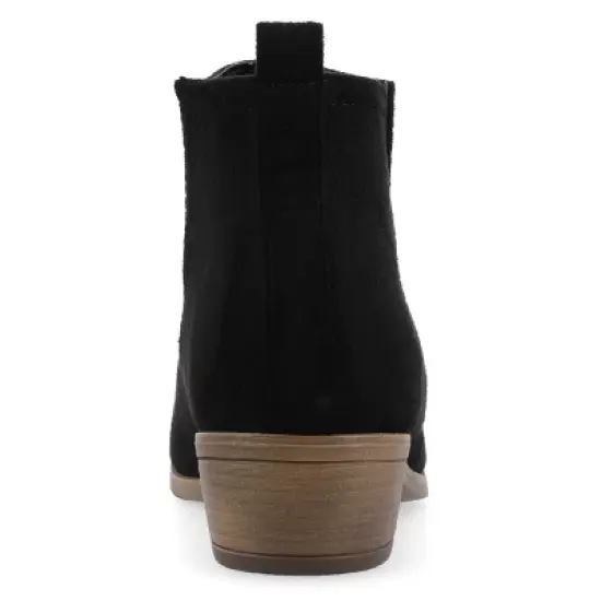 Journee Collection Womens Rimi Pull On Stacked Heel Booties image {2}