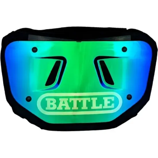 Battle Sports Prism Chrome Protective Football Back Plate - Blue/Green image {2}