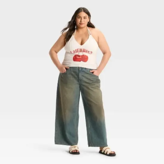 Women's Mid-Rise Wide Leg Jeans - Wild Fable&trade; image {2}