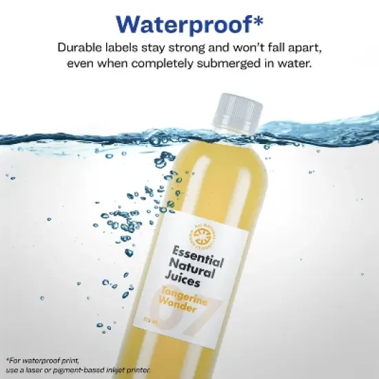 Avery Durable Waterproof Rectangle Labels with Sure Feed, 2" x 5" image {1}