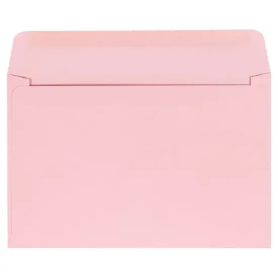 JAM 6 x 9 Booklet Envelopes, Baby Pink, 50/Pack image {2}