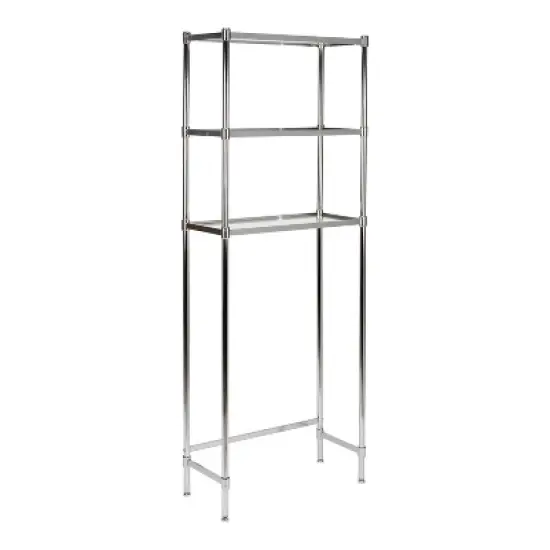 3 Tier Glacier Collection Glass Shelving Gray - Organize It All image {1}