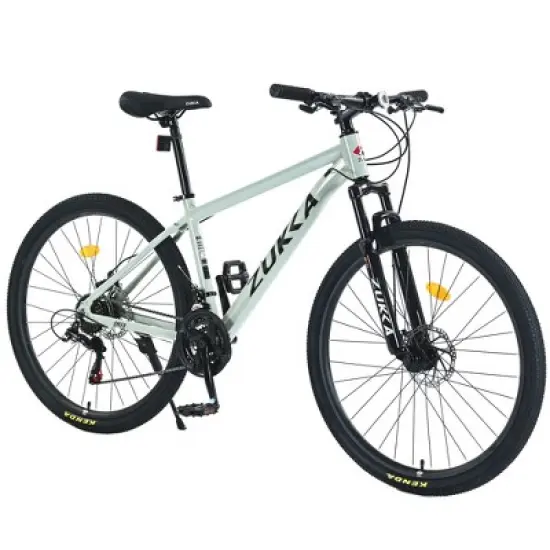 27.5Inch Mountain Bike, Aluminium Alloy Frame 21-Speed Trail Commuter City Mountain Bike With Double Disc Brakes And Suspension Fork For Women Men image {8}