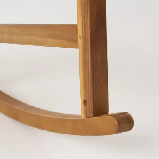 Christopher Knight Home Reynard Outdoor Acacia Wood 3 Piece Rocking Chair Chat Set image {5}