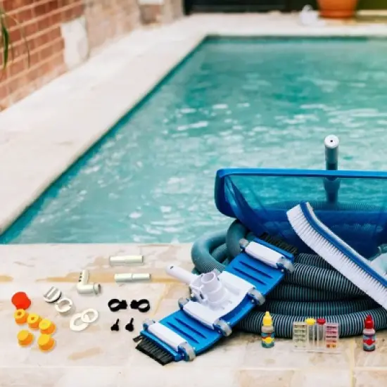 Swimline Hydro Tools Floating Fountain Universal Adapter Kit for Swimming Pools 14pc  4" - White/Yellow image {2}