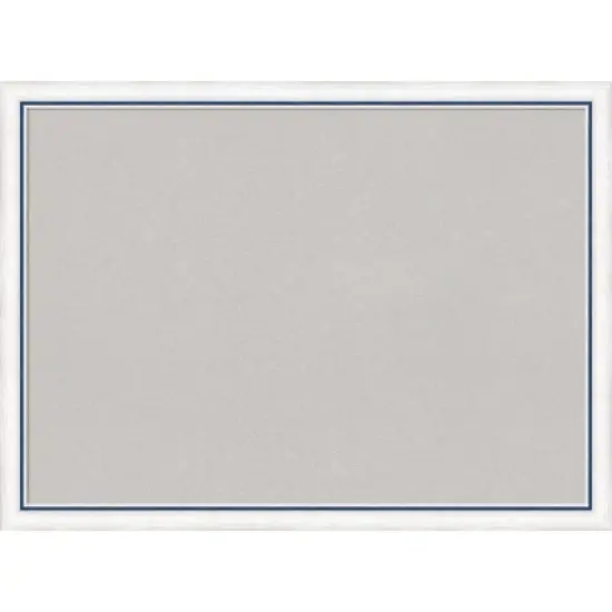 30"x22" Morgan Wood Frame Cork Board White/Blue - Amanti Art image {11}