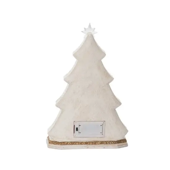 Transpac 11 in Holiday Tree Nativity Scene Figurine Christmas Decorative Polyresin Home Decor image {2}