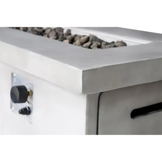 24" H Concrete Outdoor Fire Pit Table with Propane/Natural Gas Compatibility image {2}