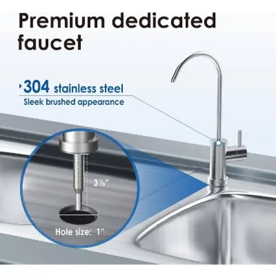 Waterdrop 10UBW-UF Ultra Filtration Under Sink Water Filter System with 1 Extra RFW10-UF Filter image {5}