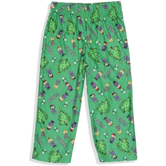 Peanuts Toddler Boys' Christmas Holiday Season Sing Along Sleep Pajama Set Green image {3}