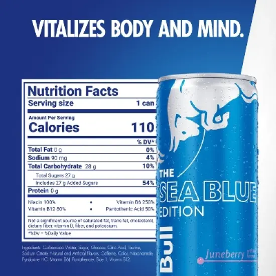 Red Bull Sea Blue Edition Energy Drink - 8.4 fl oz Can image {1}