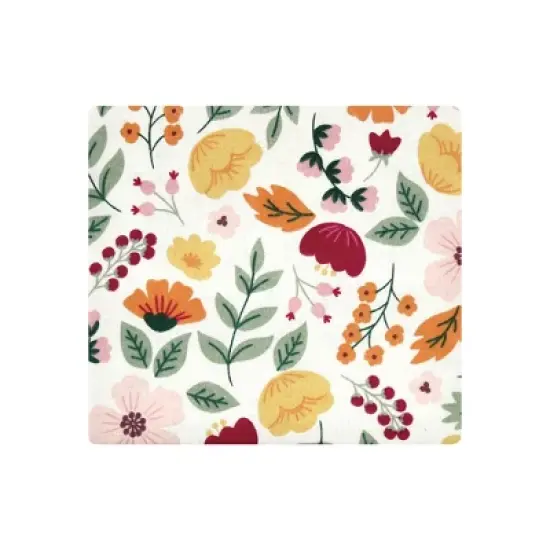 Hudson Baby Infant Girl Cotton Flannel Receiving Blankets, Fall Botanical, One Size image {2}