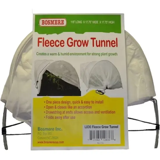 Bosmere Fleece Tunnel Plant Row Cover, 10-Feet, Green image {3}