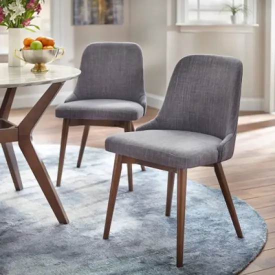 Buylateral Set of 2 Saville Mid Century Modern Dining Chairs image {1}