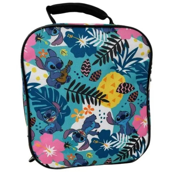 Disney Stitch all over print, bottom drop Lunch Bag for Kids age 3+, Unisex image {6}