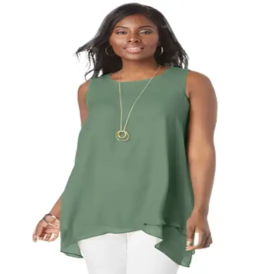 Jessica London Women&rsquo;s Plus Size Crinkled Tunic image {5}
