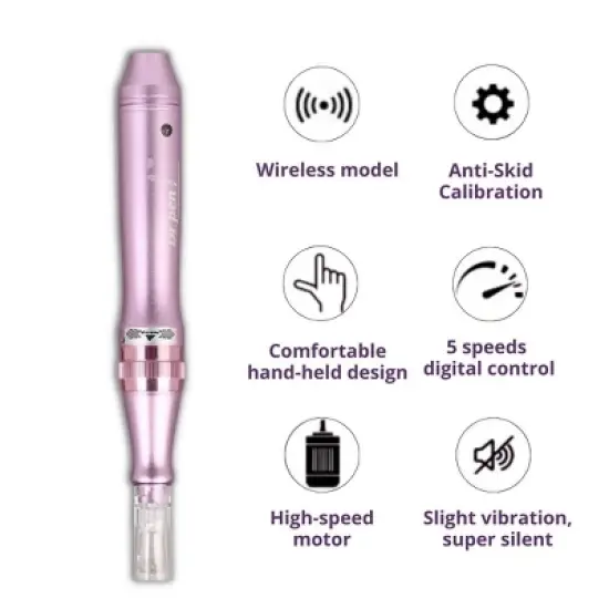 Dr. Pen Ultima Electric Derma Pen Stamp Auto MicroNeed1e Roller with 9 PCS Cartridges - M7-C image {3}