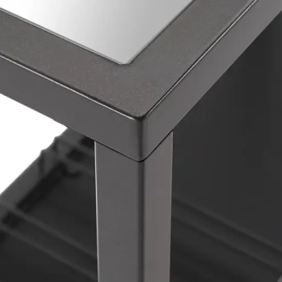 Estelle Step Tier Metal and Glass Bar Cart - Inspire Q image {4}