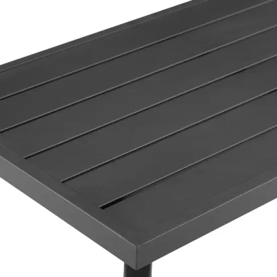 Dover 2pc Outdoor Rope Conversation Set with Loveseat & Coffee Table - Charcoal/Matte Black - Crosley image {14}