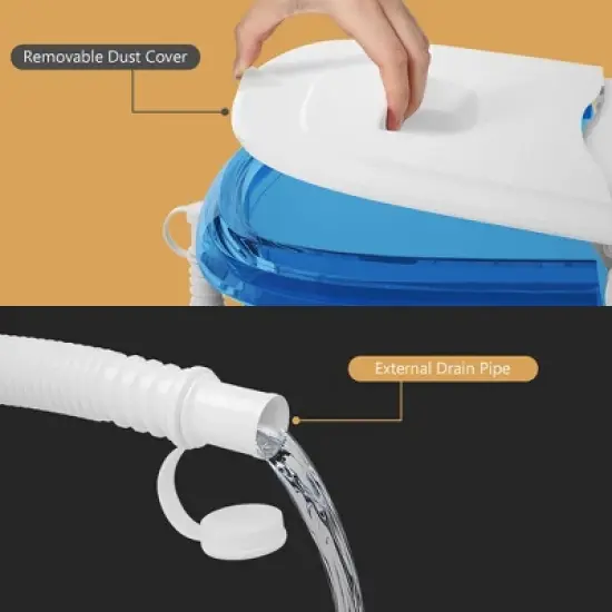 Costway Portable Foot Spa Bath Motorized Massager Electric Feet Salon Tub w/Shower Timer image {7}