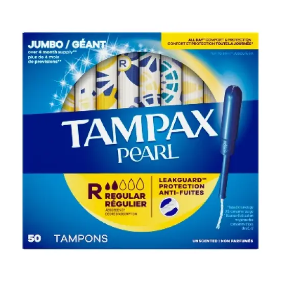 Tampax Pearl Tampons Regular Absorbency with LeakGuard Braid - Unscented image {13}