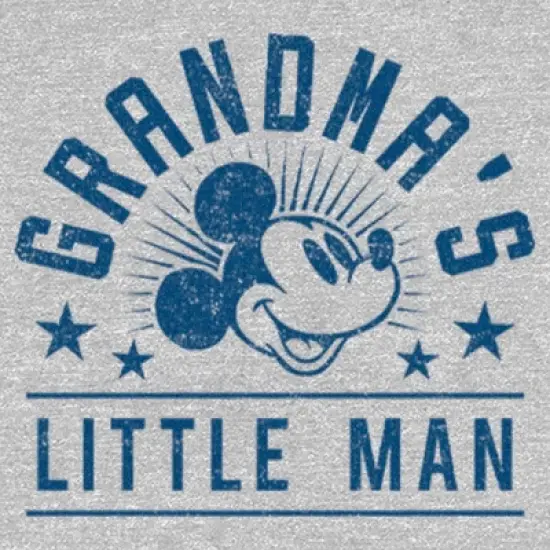 Infant's Mickey & Friends Grandma's Little Man  Onesie - Athletic Heather - 12 Months image {1}