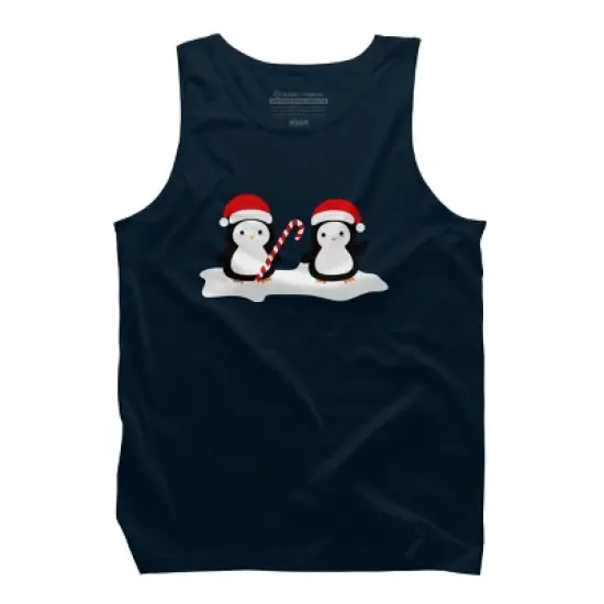 Men's Design By Humans Christmas penguins are so cute By happinessinatee Tank Top image {5}