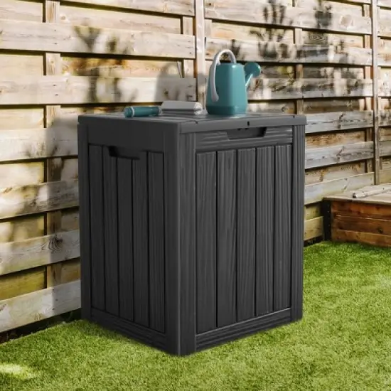 Chic Crate - 18.11'' W 28 Gallons Water Resistant Resin Lockable Deck Box image {9}