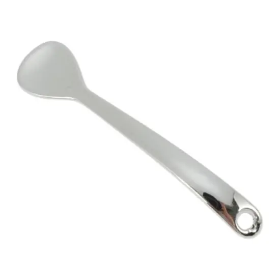 Unique Bargains Hangable Teardrop Shape Mini Makeup Cosmetic Spoon Silver Tone 2 Pcs image {5}