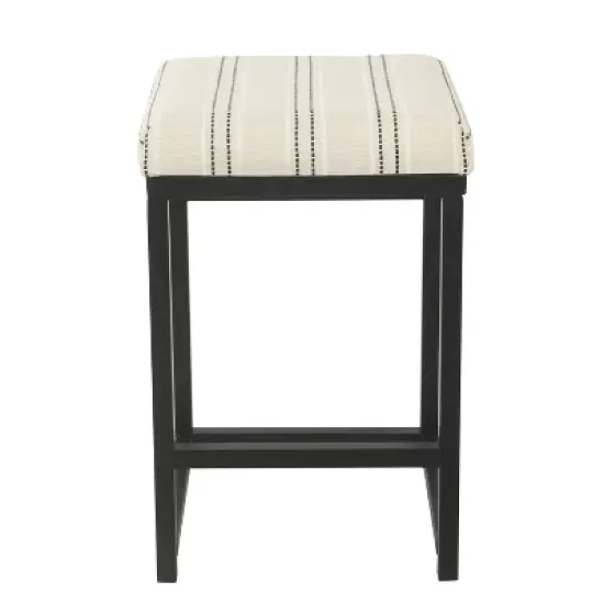 Open Back Metal Counter Height Barstool - HomePop image {11}