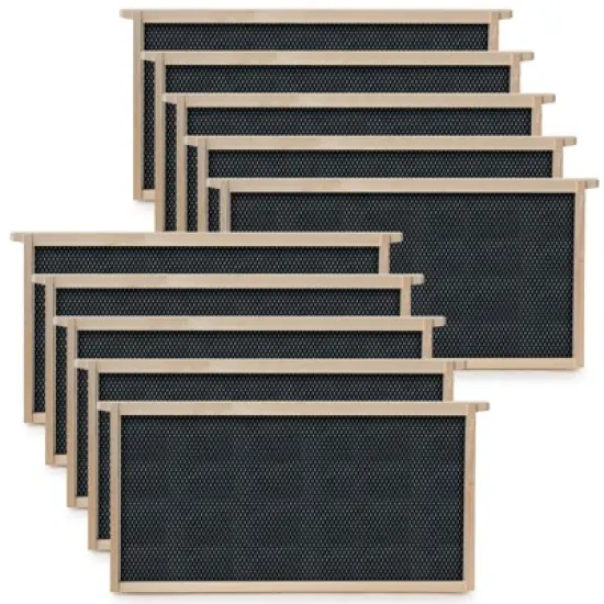 Honey Keeper Beehive 10 Deep Frame Kit with Foundations for Replacement Langstroth Beekeeping image {3}