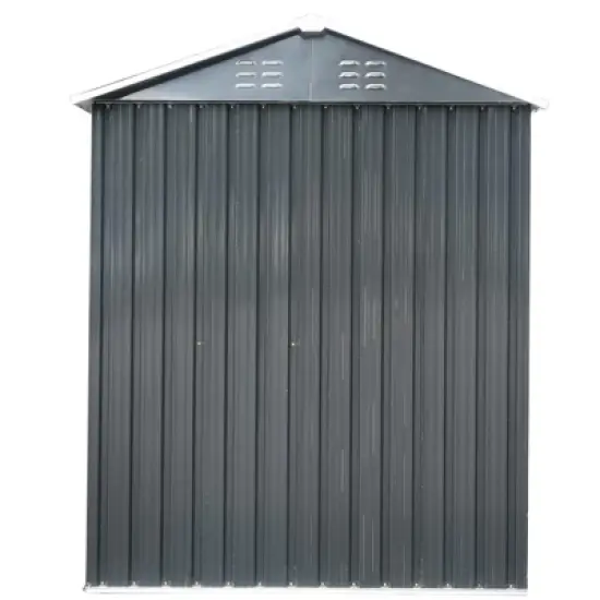 Garvee Outdoor Storage Shed ,Garden Tool House with Window Floor Foundation Shed for Garden Tool Storage Flat Roof + Windows image {4}