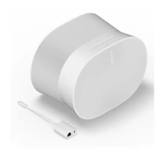 Sonos Era 300 Voice-Controlled Wireless Bluetooth Smart Speaker with Split Combo Cable Adapter with Ethernet and 3.5 mm Jack (White) image {1}