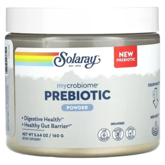 Solaray Mycrobiome Prebiotic Powder, Unflavored, 5.64 oz (160 g) image {2}