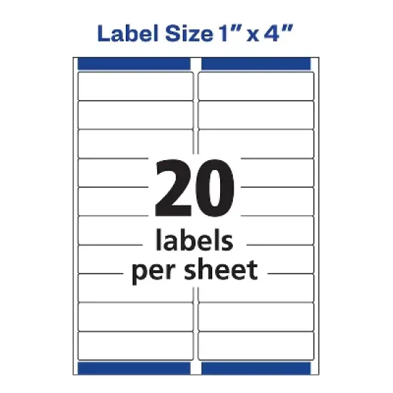 Avery Clear Easy Peel Mailing Labels Inkjet 1 x 4 200/Pack 18661 image {4}