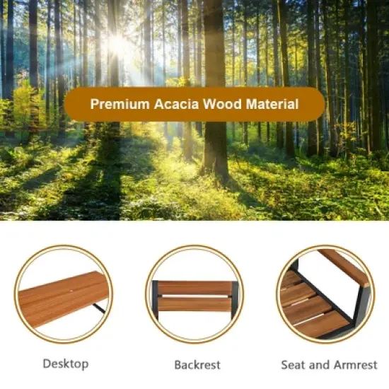 Tangkula Patented 7PCS Patio Dining Set Outdoor Furniture Set w/ 6 Armchairs Umbrella Hole image {6}