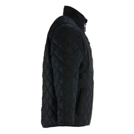 RefrigiWear Men's Insulated Diamond Quilted Jacket with Fleece Lined Collar image {4}