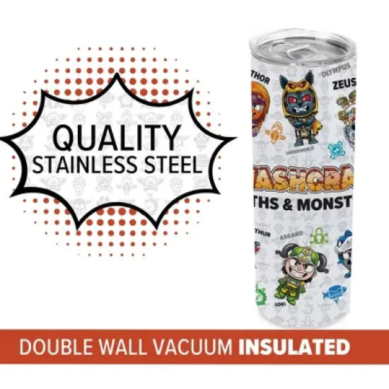 SMASHCRAFT 20 ounce Stainless Steel Double Walled Insulated Travel Tumbler Coffee Mug Cup, Myth & Monsters image {3}