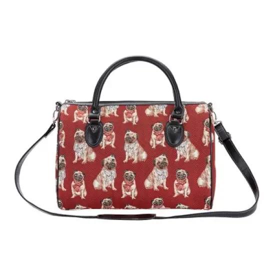 Signare USA Pug Dog Red Travel Bag image {2}