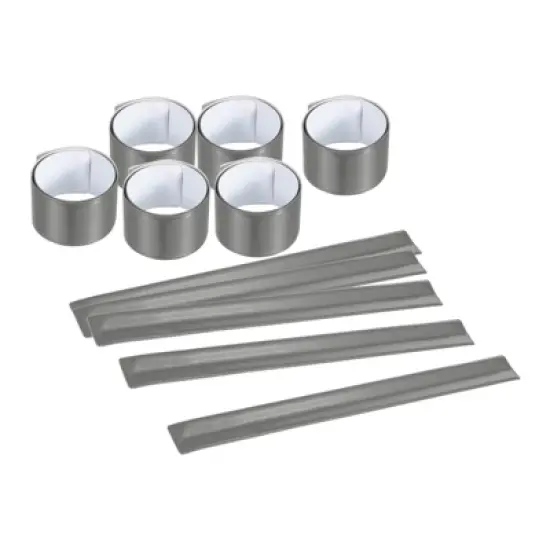 Unique Bargains High Visibility Reflective Arm Wrist Ankle Band for Night Running 12 Pcs image {8}